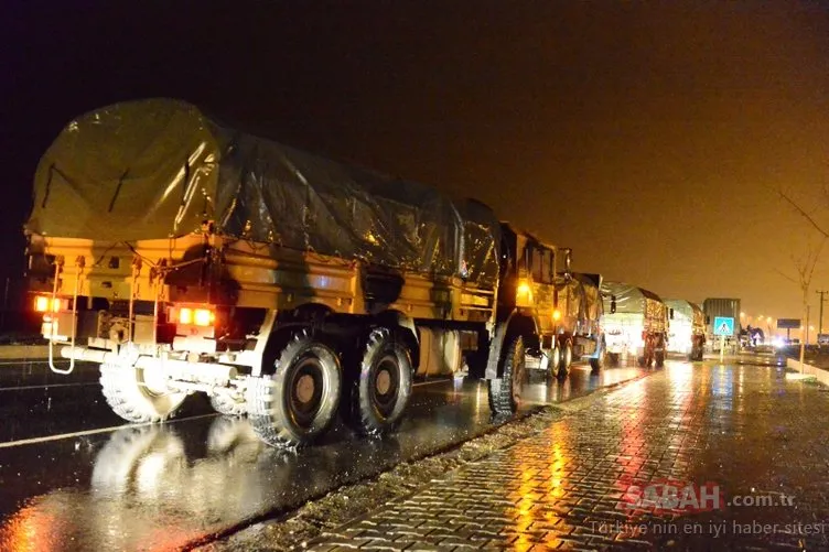 Sakarya'dan yola çıkan askeri araçlar da Suriye sınırına ulaştı