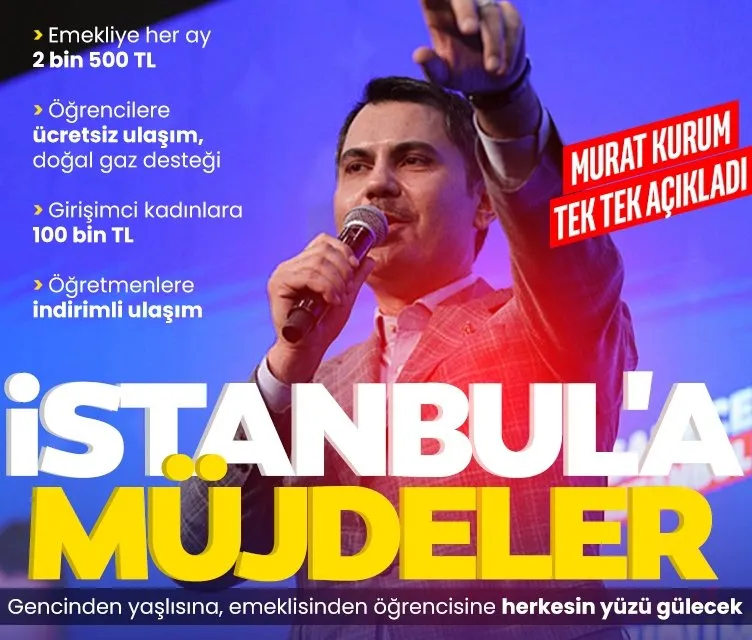 Murat Kurum tek tek açıkladı: İstanbul’a müjdeler!