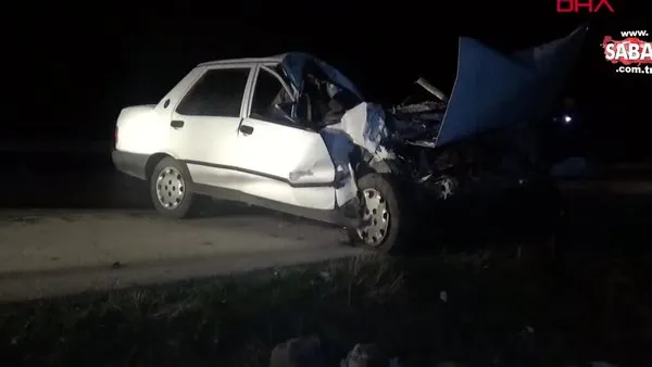 Afyonkarahisar'da kamyona arkadan çarpan otomobilin sürücüsü öldü | Video
