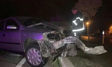 Tokat’ta otomobil refüje çarptı: 1 ölü, 1 yaralı
