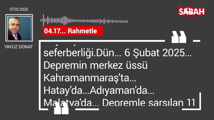 Yavuz Donat | 04.17... Rahmetle