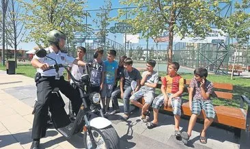 Millet Bahçesi’ne scooterli güvenlik görevlileri