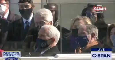 Biden yemin etti, Clinton uyudu | Video