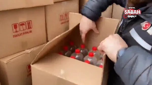 Samsun'da kaçak içki üretiminde kullanılan 1 ton etil alkol ele geçirildi | Video