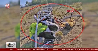 Son dakika! Hatay İskenderun’da kendini patlatan teröristlerin kullandığı hava aracı Paramotor kamerada | Video