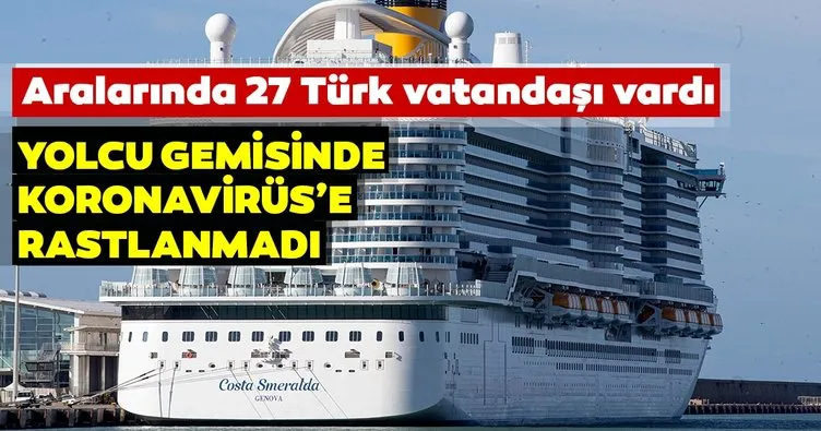 Son dakika: Aralarında Türk vatandaşlarının da buluduğu İtalya’daki yolcu gemisinde Koronavirüs’e rastlanmadı