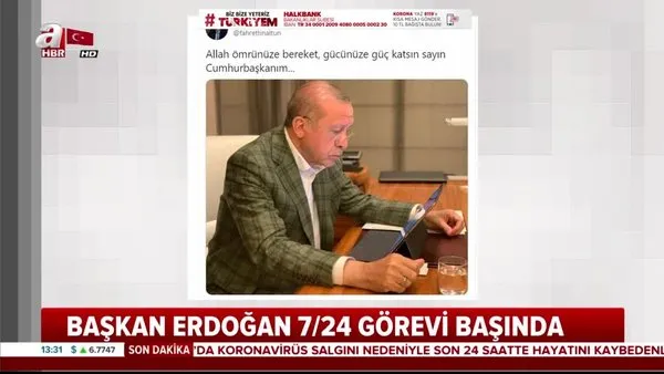 Cumhurbaşkanı Erdoğan gece 01:00'da görevinin başında | Video