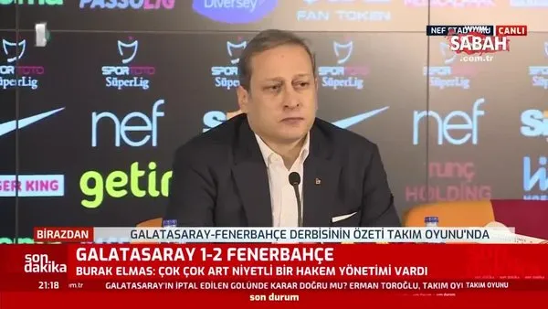Galatasaray Başkanı Burak Elmas' Halil Umut Meler'i ve TFF'yi topa tuttu!