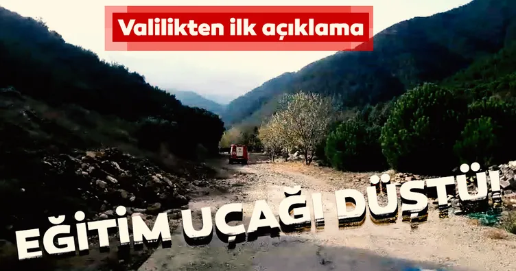 Son dakika: Denizli'de eğitim uçağı düştü