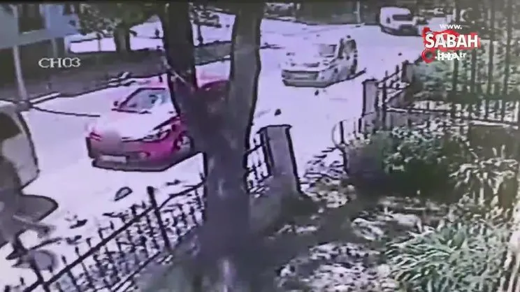30 yıllık ağaç, park halindeki aracın üstüne böyle devrildi | Video