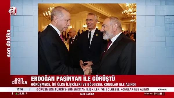 SON DAKİKA | Başkan Erdoğan, Ermenistan Başbakanı Paşinyan ile görüştü | Video