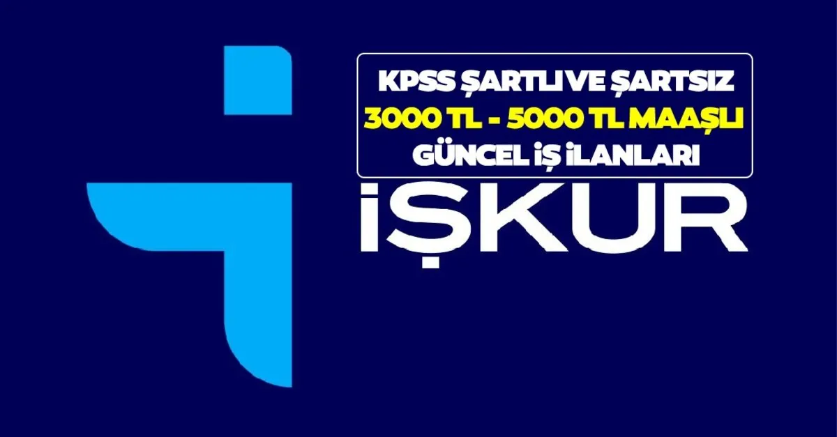 iskur guncel personel ve memur alimi ilanlari 2021 pek cok kamu kuruma kpss sartli ve sartsiz isci alimi yapilacak son dakika yasam haberleri