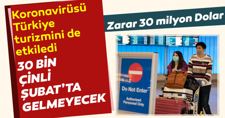 30 bin Çinli şubatta gelmeyecek