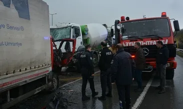 Sancaktepe’de korkunç kaza: Beton mikseriyle çarpışan kamyonet sürücüsü hayatını kaybetti