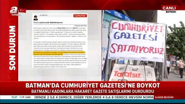 Son dakika | Cumhuriyet Gazetesi'nin Batmanlılara skandal hakaretlerine tepkiler büyüyor | Video