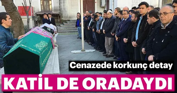 Katil cenazeye katılmış