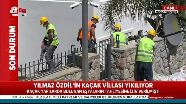 Sözcü Gazetesi Yazarı Yılmaz Özdil'in Bodrum'daki villasında yıkım başladı | Video