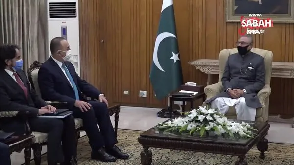 Bakan Çavuşoğlu, Pakistan Cumhurbaşkanı Alvi tarafından kabul edildi | Video