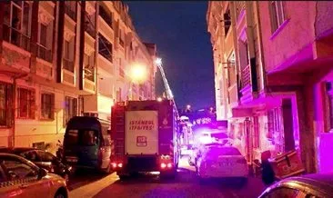 5 katlı binada korkutan yangın #istanbul