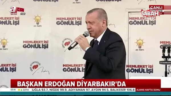 Başkan Erdoğan Diyarbakır'da