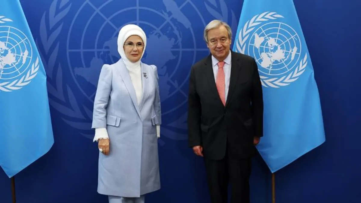 Emine Erdoğan'dan BM Genel Sekreteri Guterres ile görüşmesinde önemli mesaj: Uluslararası toplum Gazze'de kötü sınav verdi!