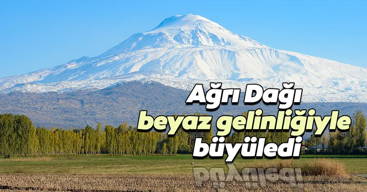 Ağrı Dağı beyaz gelinliğiyle büyülüyor