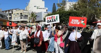 Antalya’da kadınlar Gazze için tek yürek oldu #antalya