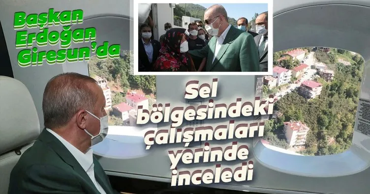 Başkan Erdoğan Giresun'a geldi! Çalışmaları yerinde inceleyecek