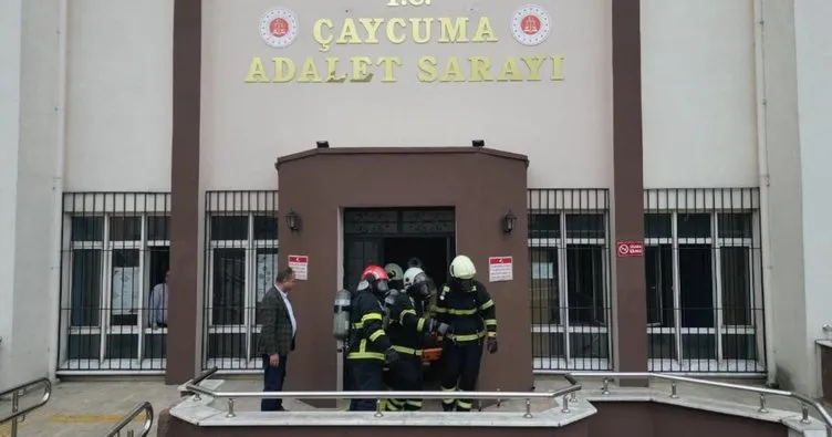 Zonguldak’ta adliyede yangın tatbikatı yapıldı