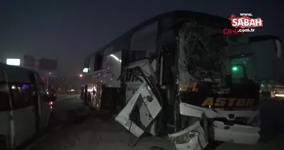 Şanlıurfa’dan İstanbul’a giden yolcu otobüsü Aksaray’da kamyonla çarpıştı!  4 yaralı | Video