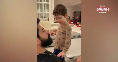 Burak Özçivit ile Fahriye Evcen’in oğlu Karan babasına şarkı söyledi! Minik Karan’ın sevimli hallerine beğeni yağdı! | Video