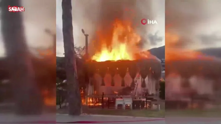 Erdek'te otelde yangın | Video