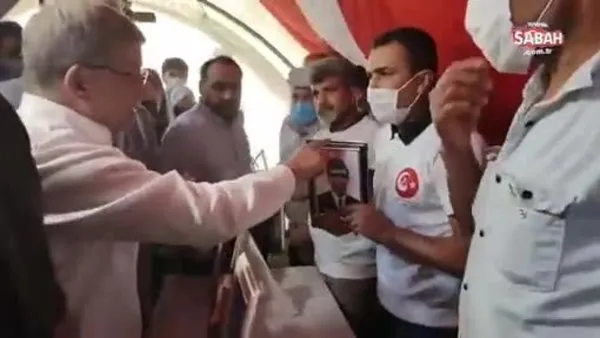 Evlat nöbeti tutan ailelerden Davutoğlu'na tepki | Video