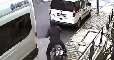 Eyüpsultan’da motosiklet hırsızının pes dedirten rahatlığı kamerada