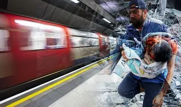 Londra metrosunda İsrail soykırımına isyan: ’Özgür Filistin’ sloganını hazmedemediler!