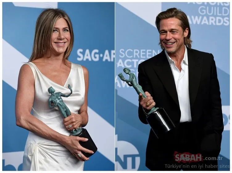2020 SAG Ödülleri renkli anlara sahne oldu! Brad Pitt ve Jennifer Aniston geceye damga vurdu!