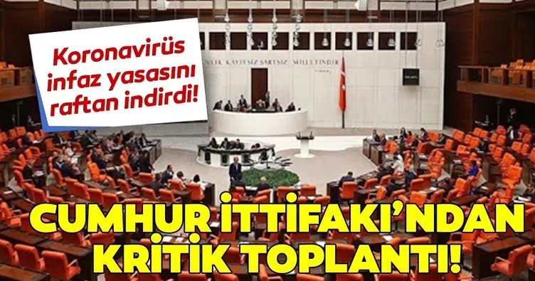 Son dakika haberi! Coronavirüs ceza infaz düzenlemesini raftan indirdi! AK Parti ile MHP’den kritik toplantı!