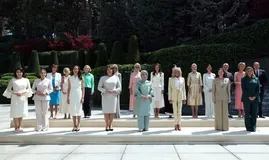 Lider eşleri Çankaya Köşkü’nde ağırlandı