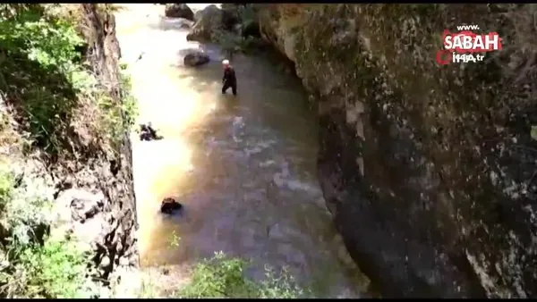 Kanyonda kaybolan gencin cesedine 3 gün sonra ulaşıldı | Video