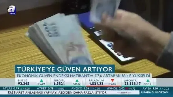 Ekonomik güven endeksi Haziran’da arttı!