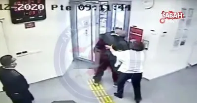 Ankara’da silahlı banka soyguncusuna müşterilerden tekme tokat dayak  | Video