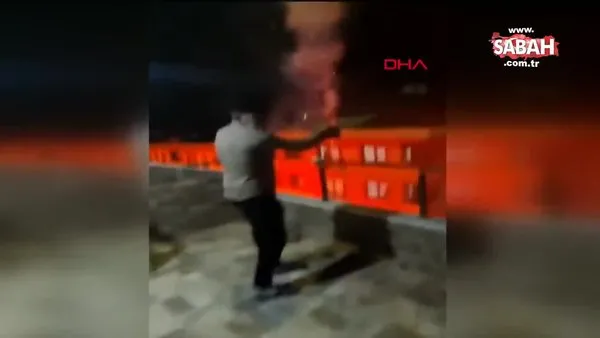 İstanbul'da havai fişek patlatan gençlerin facianın eşiğinden döndüğü anlar kamerada | Video