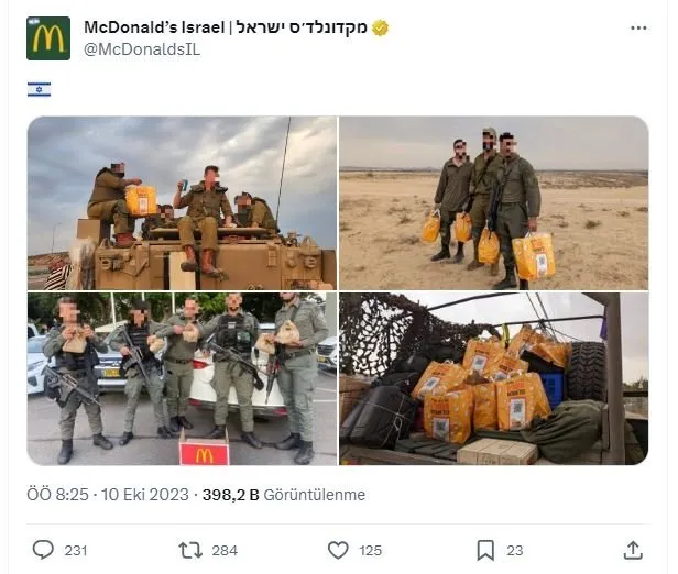 McDonald’s’tan İsrail askerlerine ücretsiz yemek desteği! Sosyal medyadan ’boykot’ çağrısı