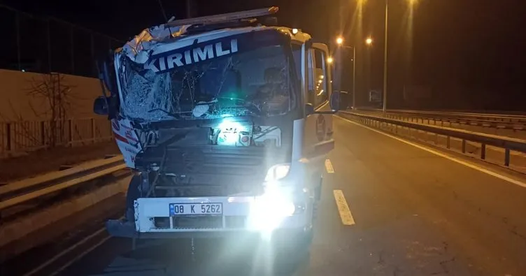 Halden çıktı kazaya karıştı