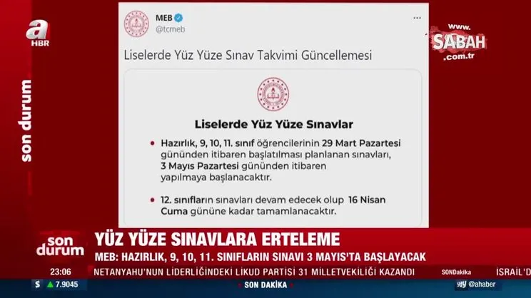 Dikkat! Milyonlarca öğrenciyi ilgilendiriyor... Milli Eğitim Bakanlığı'dan son dakika yüz yüze sınav açıklaması | Video