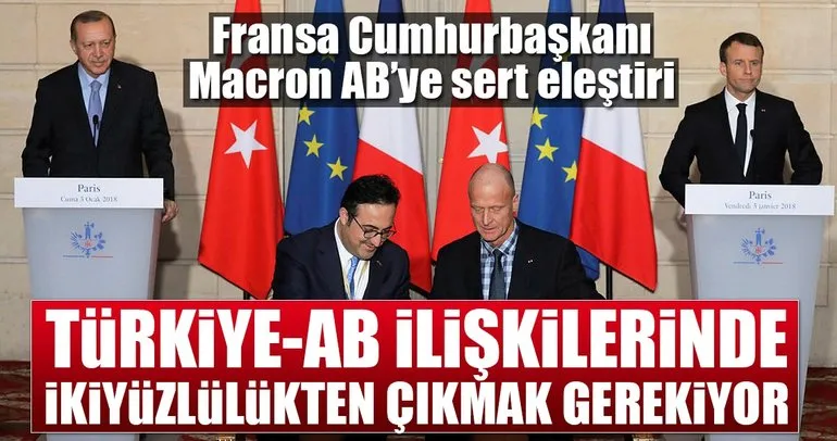 Macron'dan AB'ye sert eleştiri