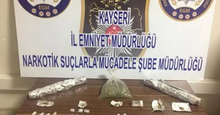 Kayseri’de uyuşturucu baskınında 2’si kadın 12 gözaltı