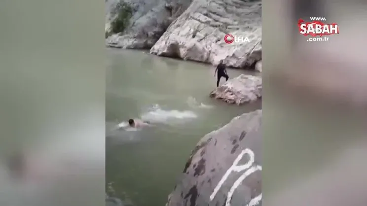Arkadaşı boğulan gencin kurtarıldığı anların görüntüsü ortaya çıktı | Video
