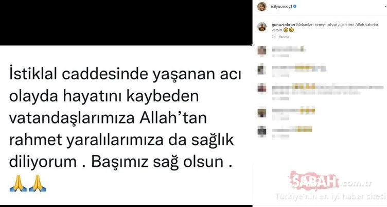 İstiklal Caddesi’ndeki hain terör saldırısı sonrası Türkiye tek yürek oldu! Sanat camiasından tepki yağdı ‘Bebek katilleri sizin insanlığınız yok’