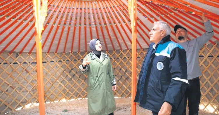 Battalgazi’ye Moğol çadırı